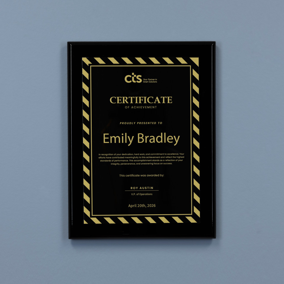 Obsidian Plaque - Black to Gold Plate