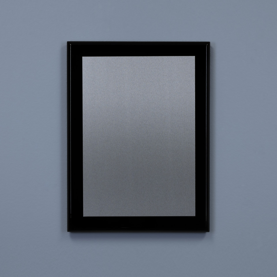 Obsidian Plaque - Silver