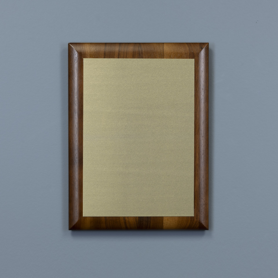 Heritage Walnut Plaque – Gold