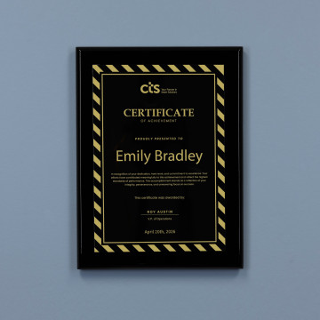 Obsidian Plaque - Black to Gold Plate