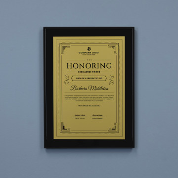 Obsidian Plaque - Gold to Black Plate