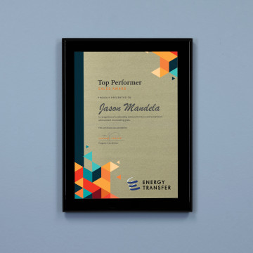 Obsidian Plaque - Gold