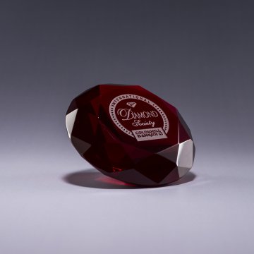 Diamond Paperweight - Red