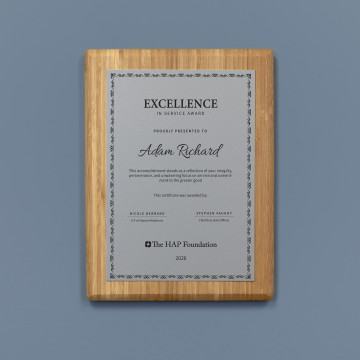 The Grove Bamboo Plaque - Silver to Black Plate