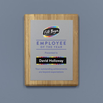 The Grove Bamboo Plaque - Silver Plate