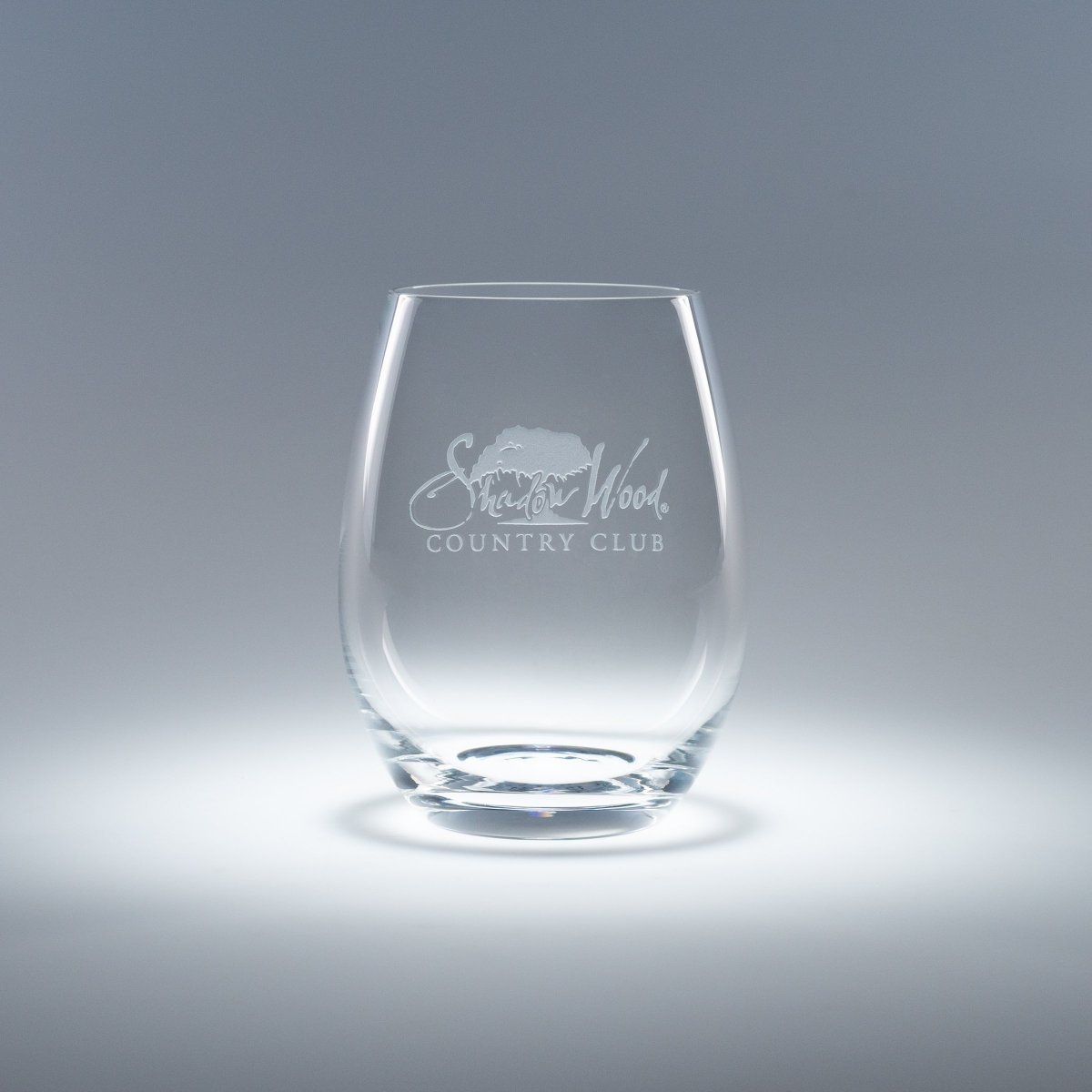 15.25 oz Elite White Stemless — custom etched by Flawless Awards