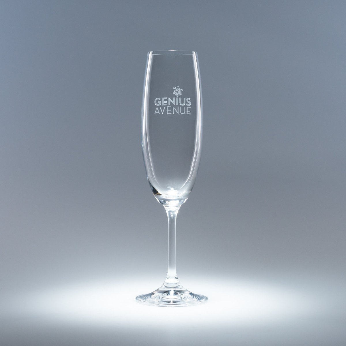 7.5 oz Rosetta Flute — custom etched by Flawless Awards