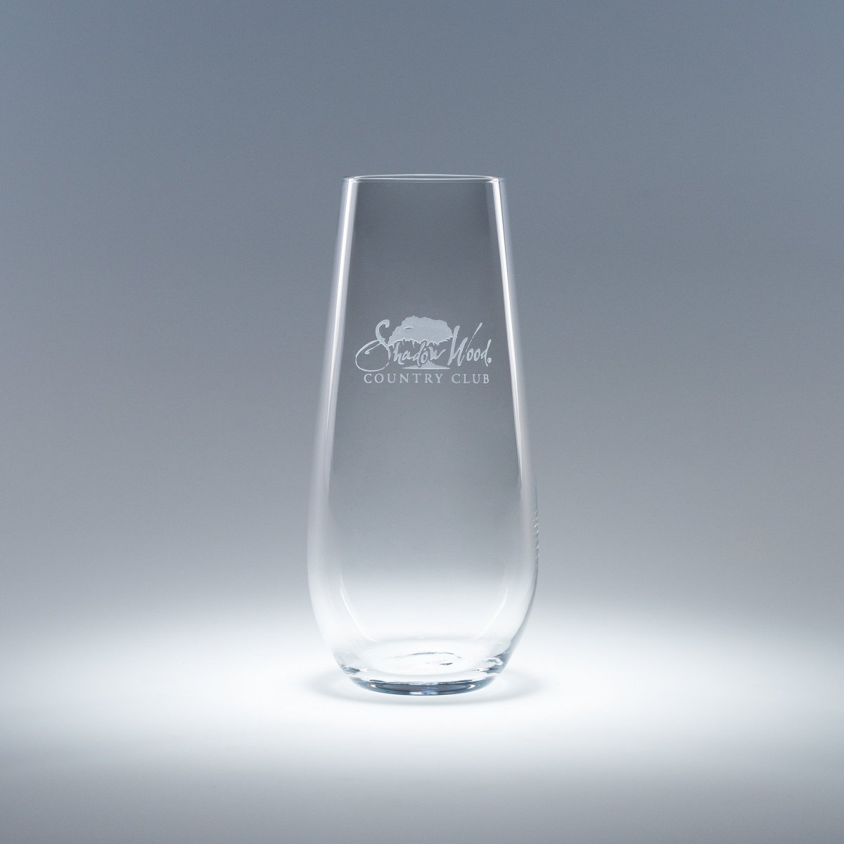 7.75 oz Elite Stemless Flute — custom etched by Flawless Awards