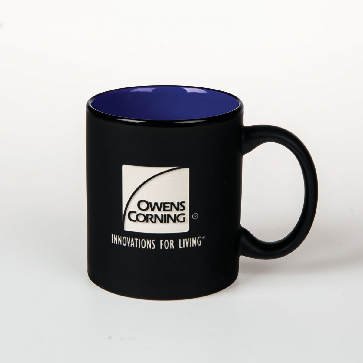 11oz Mondrian Mug - Black/Blue — custom etched by Flawless Awards