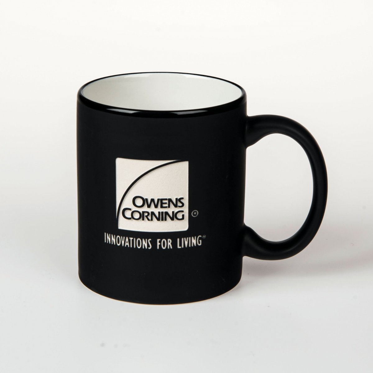 11oz Mondrian Mug - Black/White — custom etched by Flawless Awards