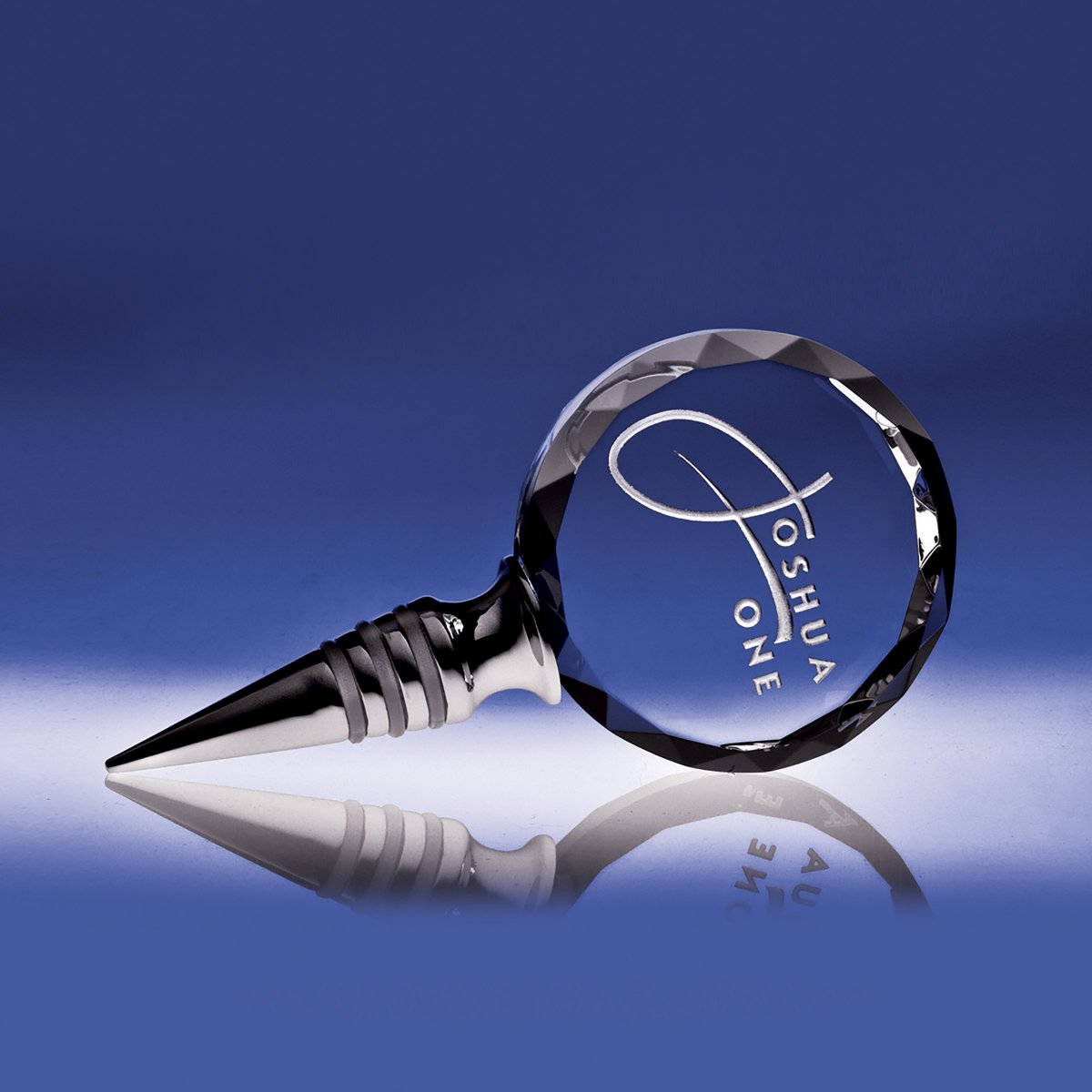 Rosetta Wine Stopper — custom etched by Flawless Awards